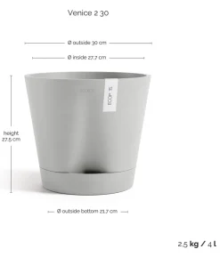 Ecopots Kunststoff-Topf Venice 2, rund