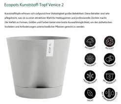 Ecopots Kunststoff-Topf Venice 2, rund