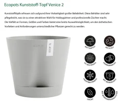 Ecopots Kunststoff-Topf Venice 2, rund