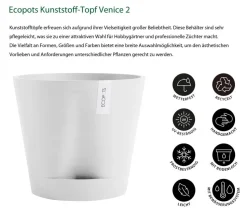 Ecopots Kunststoff-Topf Venice 2, rund