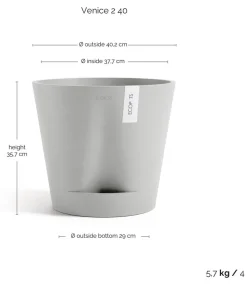Ecopots Kunststoff-Topf Venice 2, rund