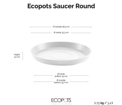 Ecopots Kunststoff-Untersetzer, rund