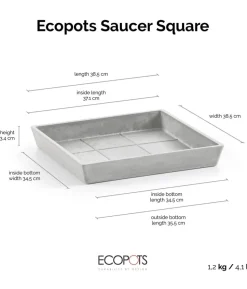 Ecopots Kunststoff-Untersetzer Rotterdam, quadratisch