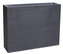 EDA Kunststoff-Blumenkasten Graphit Loft XL, rechteckig, anthrazit, ca. B99,5/H78,5/T29,5 cm