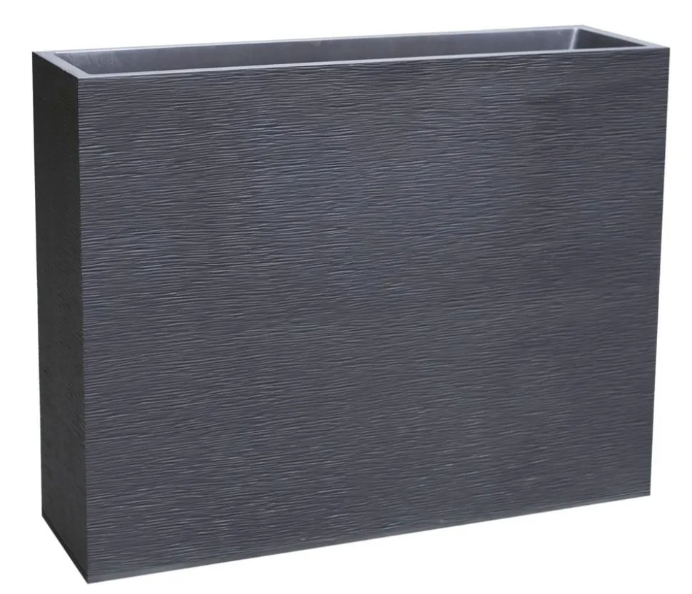EDA Kunststoff-Blumenkasten Graphit Loft XL, rechteckig, anthrazit, ca. B99,5/H78,5/T29,5 cm