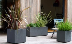 EDA Kunststoff-Kasten Basalt, anthrazit, rechteckig, ca. B99,5/H43,5/T39,5 cm