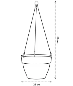 elho Kunststoff-Hängeampel Vibia Campana, rund, ca. Ø26/H26 cm