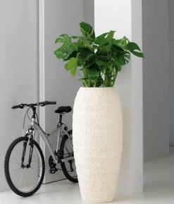 fleur ami Kunststoff-Vase Welcome, bauchig, creme