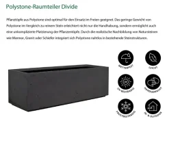 fleur ami Polystone-Raumteiler Divide, rechteckig, ca. B100/H30/T35 cm