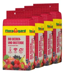 Floragard Bio Beeren- und Obsterde, 4 x 25 l