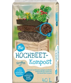 Floragard Hochbeet-Set Universal inkl. 540 l Bio-Füllung, ca. B120/H80/T80 cm