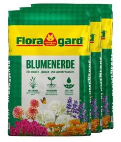 Floragard Blumenerde, 3 x 10 l