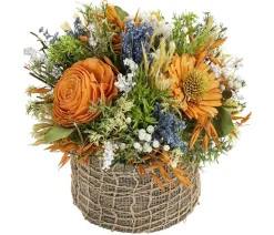 Gesteck Trockenblumen, orange