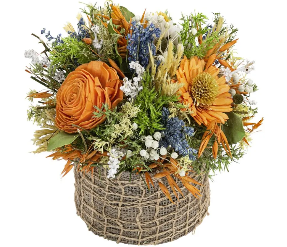 Gesteck Trockenblumen, orange