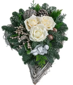 Grabgesteck aus Rebe, creme, ca. B40/H30/T35 cm