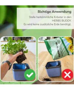 Gusta Garden Kräutertopf Herbs Buddy, ca. B16/H14/T14 cm