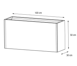 Herstera Metall-Pflanzkasten Cube LED, rechteckig, anthrazit