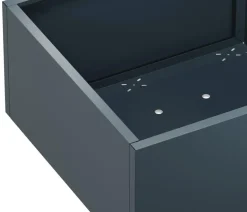 Herstera Metall-Pflanzkasten Cube Low, quadratisch, anthrazit, ca. B100/H50/T100 cm