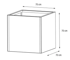 Herstera Metall-Pflanzkasten Cube LED, quadratisch, anthrazit