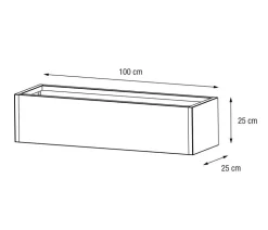 Herstera Metall-Pflanzkasten Cube Balcony LED, rechteckig, anthrazit