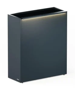 Herstera Metall-Raumtrenner Cube LED, rechteckig, anthrazit