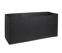 Herstera Filz-Pflanztasche, rechteckig, schwarz, ca. B150 cm