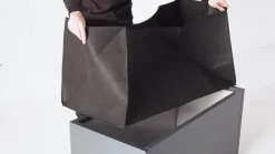 Herstera Filz-Pflanztasche, rechteckig, schwarz, ca. B150 cm