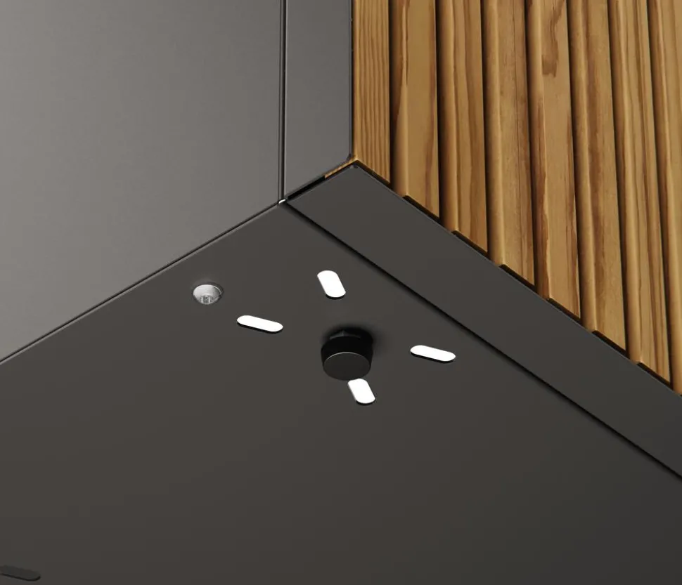 Herstera Metall-Pflanzkasten Deco Planter Xic, rechteckig, schwarz/natur