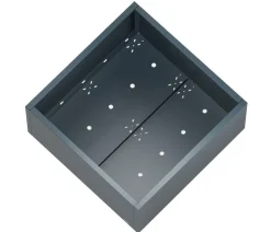 Herstera Metall-Pflanzkasten Cube Low LED, quadratisch, anthrazit, ca. B100/H50/T100 cm