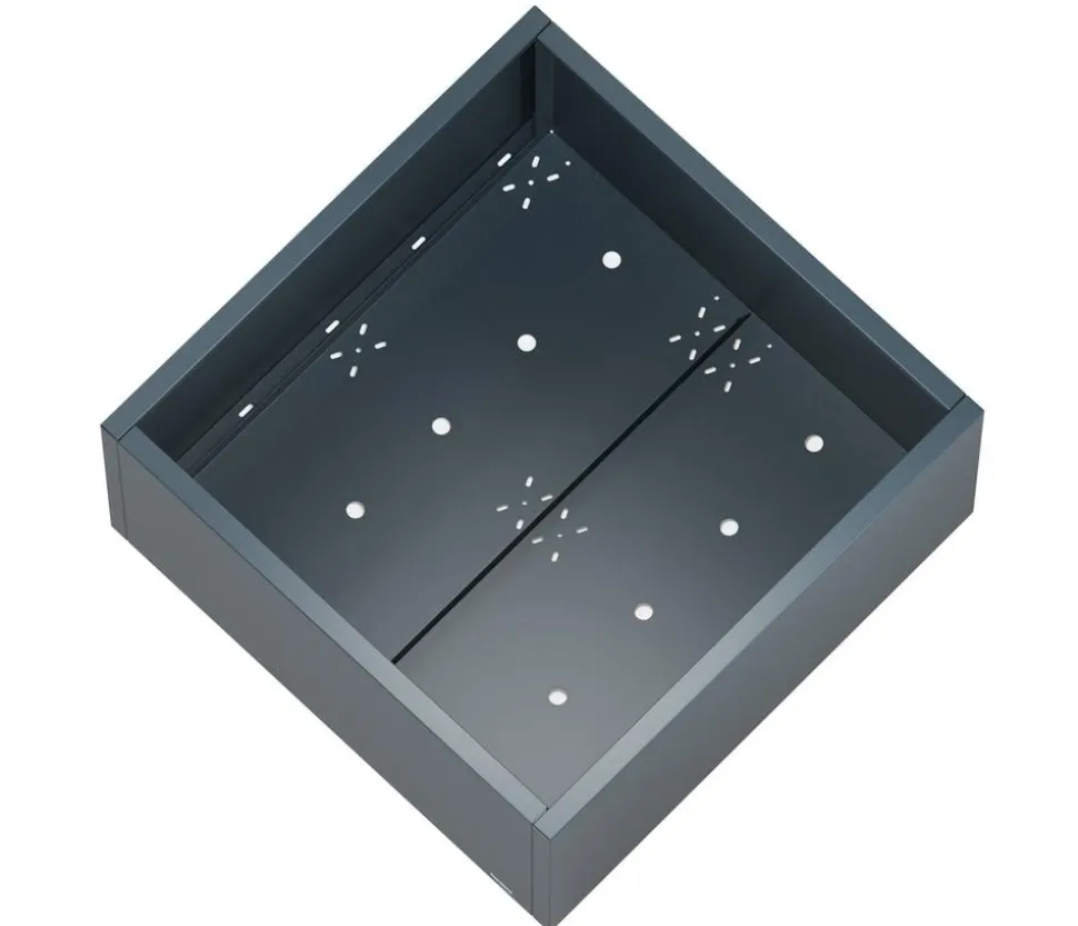 Herstera Metall-Pflanzkasten Cube Low LED, quadratisch, anthrazit, ca. B100/H50/T100 cm