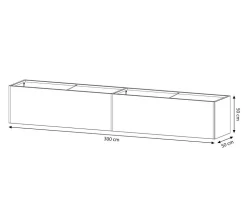 Herstera Metall-Pflanzkasten Cube mit Verbindungsstück, rechteckig, anthrazit