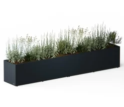 Herstera Metall-Pflanzkasten Cube mit Verbindungsstück, rechteckig, anthrazit