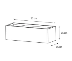 Herstera Metall-Pflanzkasten Cube Balcony LED, rechteckig, anthrazit
