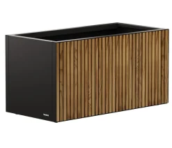 Herstera Metall-Pflanzkasten Deco Planter, rechteckig, schwarz/natur