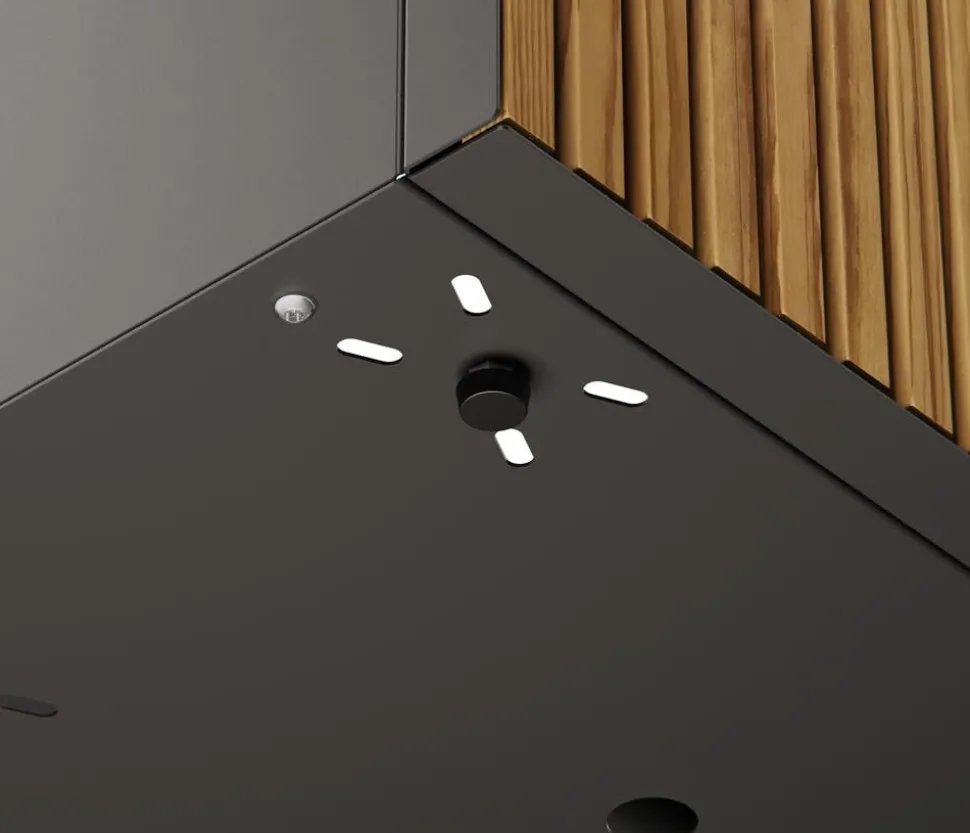 Herstera Metall-Pflanzkasten Deco Planter Xic LED, rechteckig, schwarz/natur