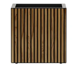 Herstera Metall-Pflanzkasten Deco Planter, quadratisch, schwarz/natur