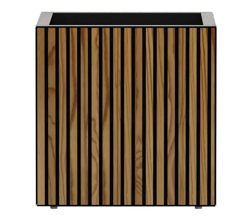 Herstera Metall-Pflanzkasten Deco Planter, quadratisch, schwarz/natur