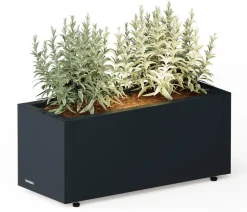 Herstera Metall-Pflanzkasten Cube Balcony LED, rechteckig, anthrazit
