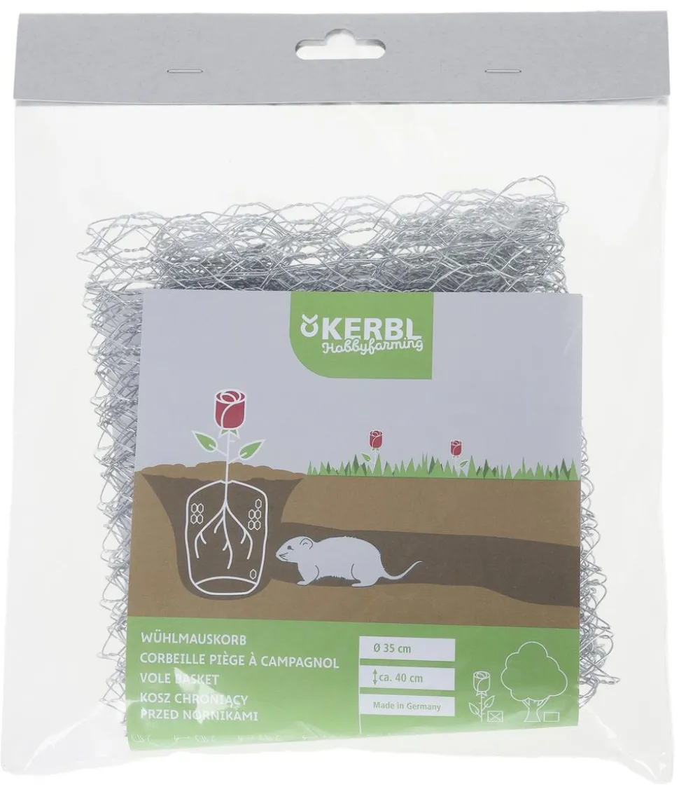 Kerbl Wühlmauskorb, unverzinkt, grau