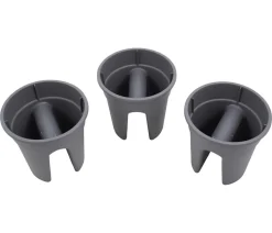 KHW Kunststoff-Geländertopf Flowerclip, rund, ca. Ø27/H27 cm, 3er-Set