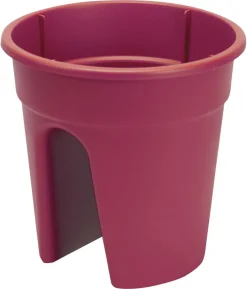KHW Kunststoff-Geländertopf Flowerclip, rund, ca. Ø27/H27 cm, 3er-Set