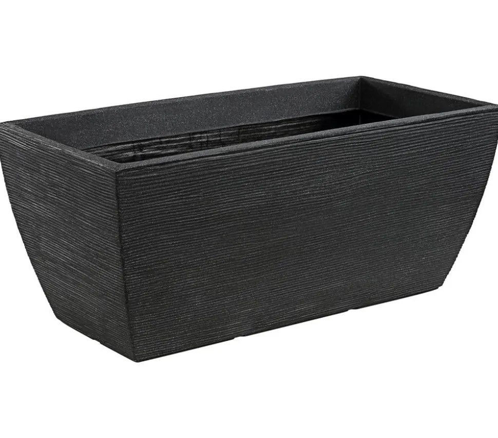 Kunststoff-Pflanzkasten Rille, ca. B80/H34/T40 cm, anthrazit