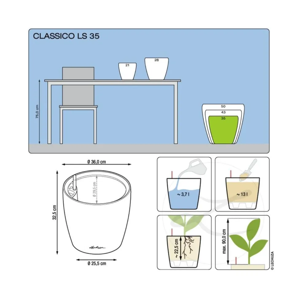 LECHUZA® CLASSICO LS, All-in-One-Set