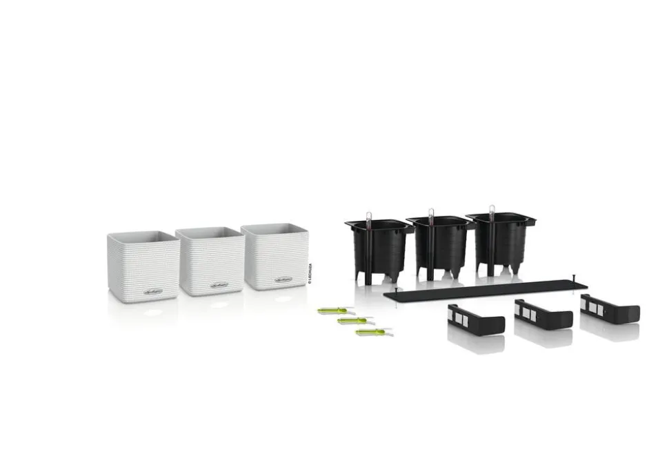 LECHUZA® CUBE Color Green Wall Home Kit, ca. B48/H14/T15 cm