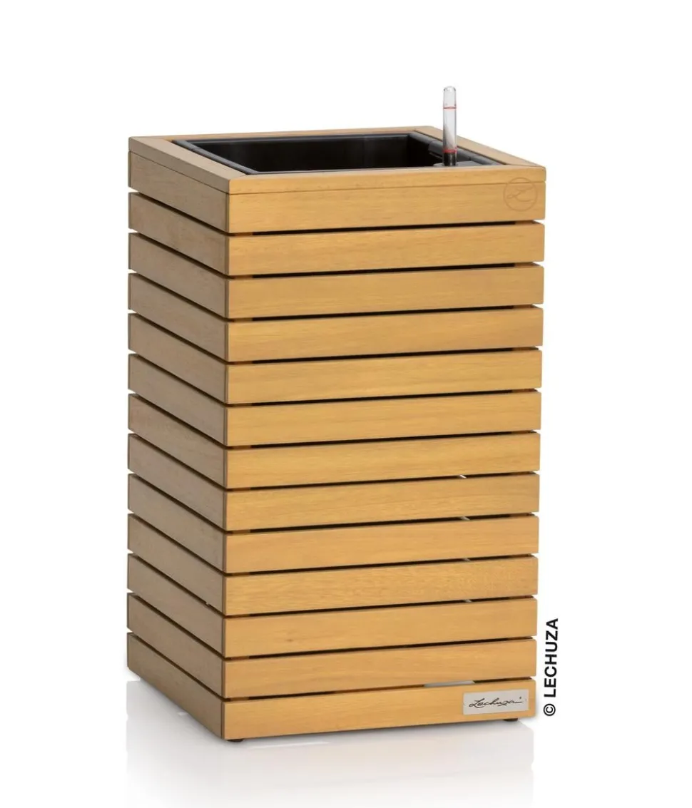 LECHUZA® Holz-Kasten PALO Natural Wood 35, quadratisch