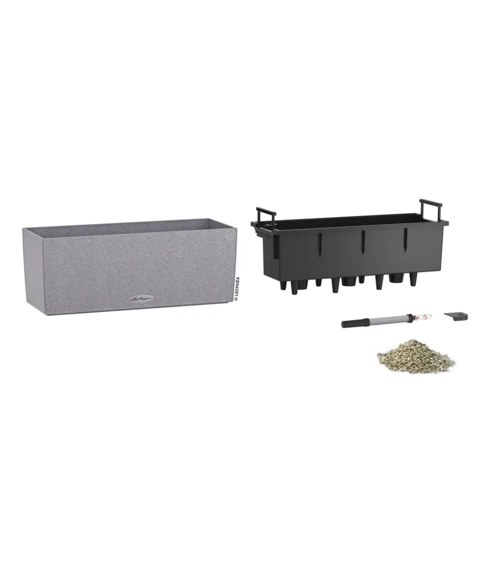 LECHUZA® Kunststoff-Kasten Balconera Stone, rechteckig