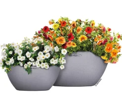 LECHUZA® Kunststoff-Schale 'Cubeto Stone', rund