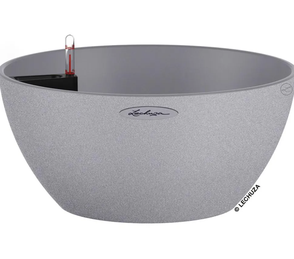 LECHUZA® Kunststoff-Schale 'Cubeto Stone', rund