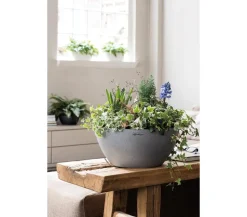 LECHUZA® Kunststoff-Schale 'Cubeto Stone', rund