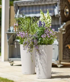LECHUZA® Kunststoff-Säule Cilindro Cottage inkl. Pflanzeinsatz, konisch